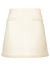 Self-portrait Bouclé Pearl Trim Mini Skirt