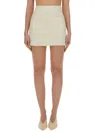 Self-portrait Embellished Flared Tweed Mini Skirt In Ivory