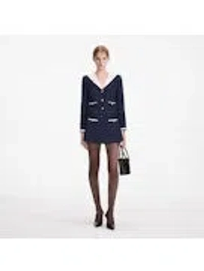 Self-portrait Bouclé Miniskirt With Shorts