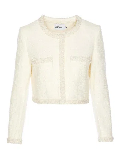 SELF-PORTRAIT BOUCLE PEARL JACKET