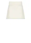 Self-portrait Beige Textured Skirt With Pearl Embellishments In Ivory