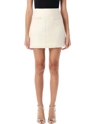 SELF-PORTRAIT SELF-PORTRAIT BOUCLÉ PEARL TRIM MINI SKIRT