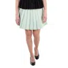 Self-portrait Self Portrait Mint Boucle Pleated Mini Skirt In Green