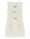Self-portrait Self Portrait Bouclé Short Dress In Beige
