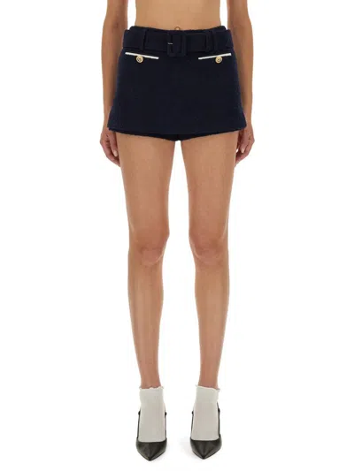 Self-portrait Boucle Shorts In Black