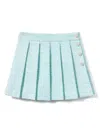Self-portrait Self Portrait Girls Boucle Flower Sequin Skirt In Blue