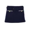 Self-portrait Navy Boucle Culotte Skirt