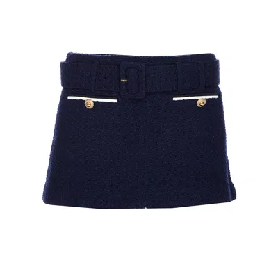 SELF-PORTRAIT BOUCLE SKORT