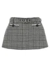 Self-portrait Mini Skirt With Houndstooth Pattern