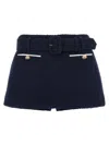 Self-portrait Navy Boucle Culotte Skirt