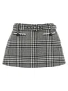 Self-portrait Mini Skirt With Houndstooth Pattern