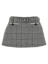 Self-portrait Mini Skirt With Houndstooth Pattern