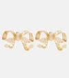 Self-portrait Bow 18kt Gold-plated Earrings In Gold