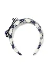 Self-portrait Self Portrait Girls Check Boucle Headband In White
