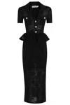 Self-portrait Self Portrait Black Bow Crochet Midi Dress