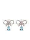 Self-portrait Bow Design Earrings In Metallic