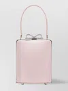 Self-portrait Bow Detail Box Shape Metal Frame Top Handle In Pink