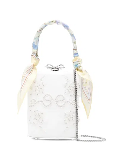 Self-portrait Bow-detail Clutch Bag In White