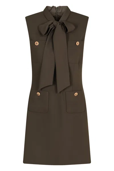 Self-portrait Bow Detail Dress In Green