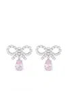 Self-portrait Self Portrait 'micro Bow Pink Droplet' Earrings