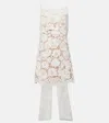 Self-portrait Bow-detail Lace Minidress In White