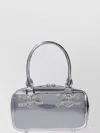 Shop Self-portrait Bow Detail Metallic Tote Bag Handles