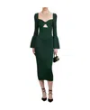 Self-portrait Bow-detailed Cutout Lurex Midi Dress In Black