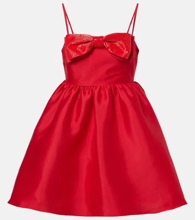 Self-portrait Bow-detail Minidress In Red