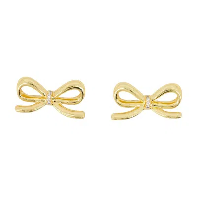 Self-portrait Bow Earrings In Gold