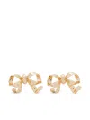 Self-portrait Bow 18kt Gold-plated Earrings In Gold