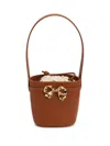 Self-portrait Bow-embellished Bucket Bag In Brown