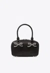 Self-portrait Bow Embellished Handbag In Black