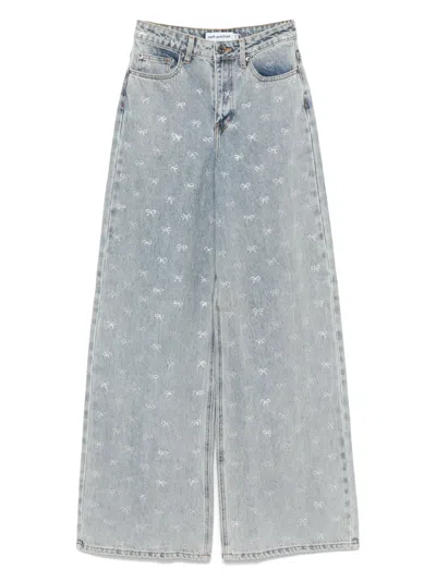 Self-portrait Bow-embellished Jeans