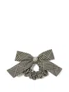Self-portrait Self Portrait Girls Check Hair Bow In Gray