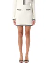 Self-portrait Self Portrait Women Ivory Bow Jacquard Knit Mini Skirt