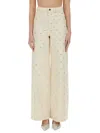 Self-portrait Self Portrait Women Cream Denim Diamante Bow Jeans