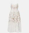 Self-portrait Bow Embroidered Midi Dress