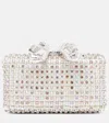 Self-portrait Crystal-embellished Bow-detail Clutch In Multi