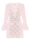 Self-portrait Self Portrait Women Pink Crochet Mini Dress In Pink