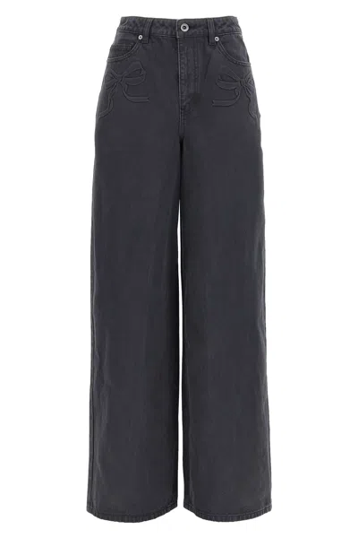 SELF-PORTRAIT SELF PORTRAIT 'BOW MOTIF' JEANS