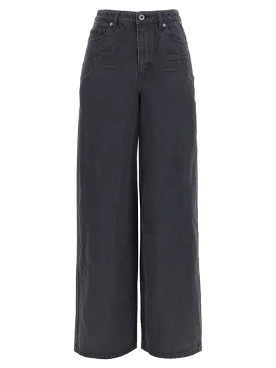 SELF-PORTRAIT SELF-PORTRAIT 'BOW MOTIF' JEANS