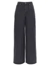 Self-portrait Self Portrait Straight Jeans With Bows In Gray