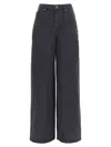 Self-portrait Self Portrait Straight Jeans With Bows In Gray
