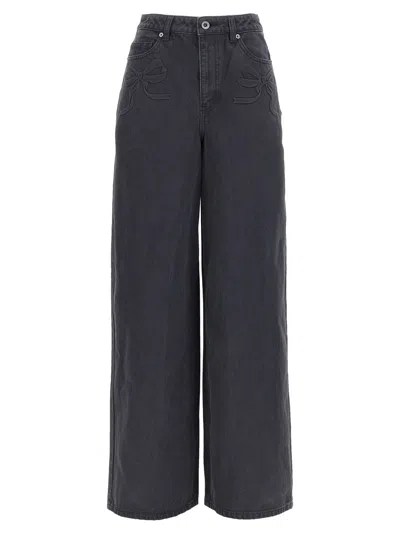 SELF-PORTRAIT SELF-PORTRAIT 'BOW MOTIF' JEANS