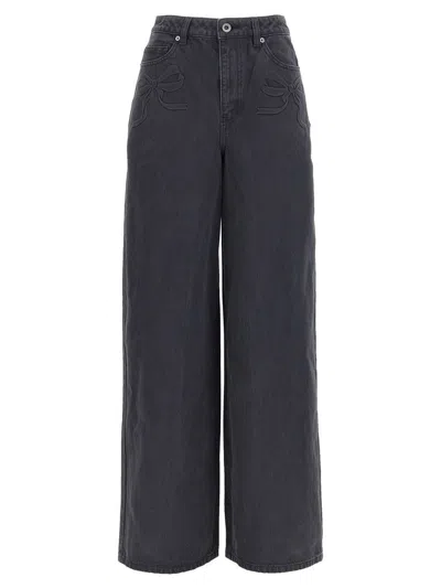 SELF-PORTRAIT SELF-PORTRAIT 'BOW MOTIF' JEANS