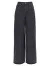 Self-portrait Straight Jeans With Bows In Gray