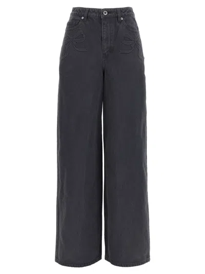 SELF-PORTRAIT 'BOW MOTIF' JEANS