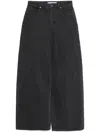 Self-portrait Self Portrait Wide Leg Jeans In Grey