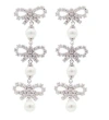 Self-portrait Bow Motif Pearl Earrings