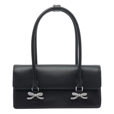 Self-portrait Bow Shoulder Bag In Black
